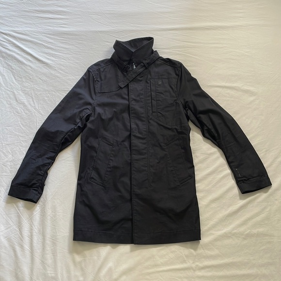 G-Star - Men’s Lightweight Black Trench, Size Small - Picture 6 of 8